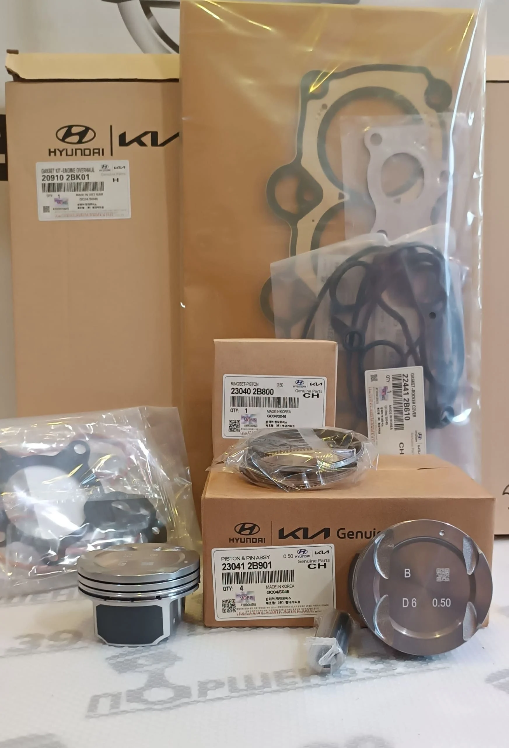 Поршень двигателя 0.50 Hyundai Kia G4FC G4FG 23041-2B901 23041-2B911