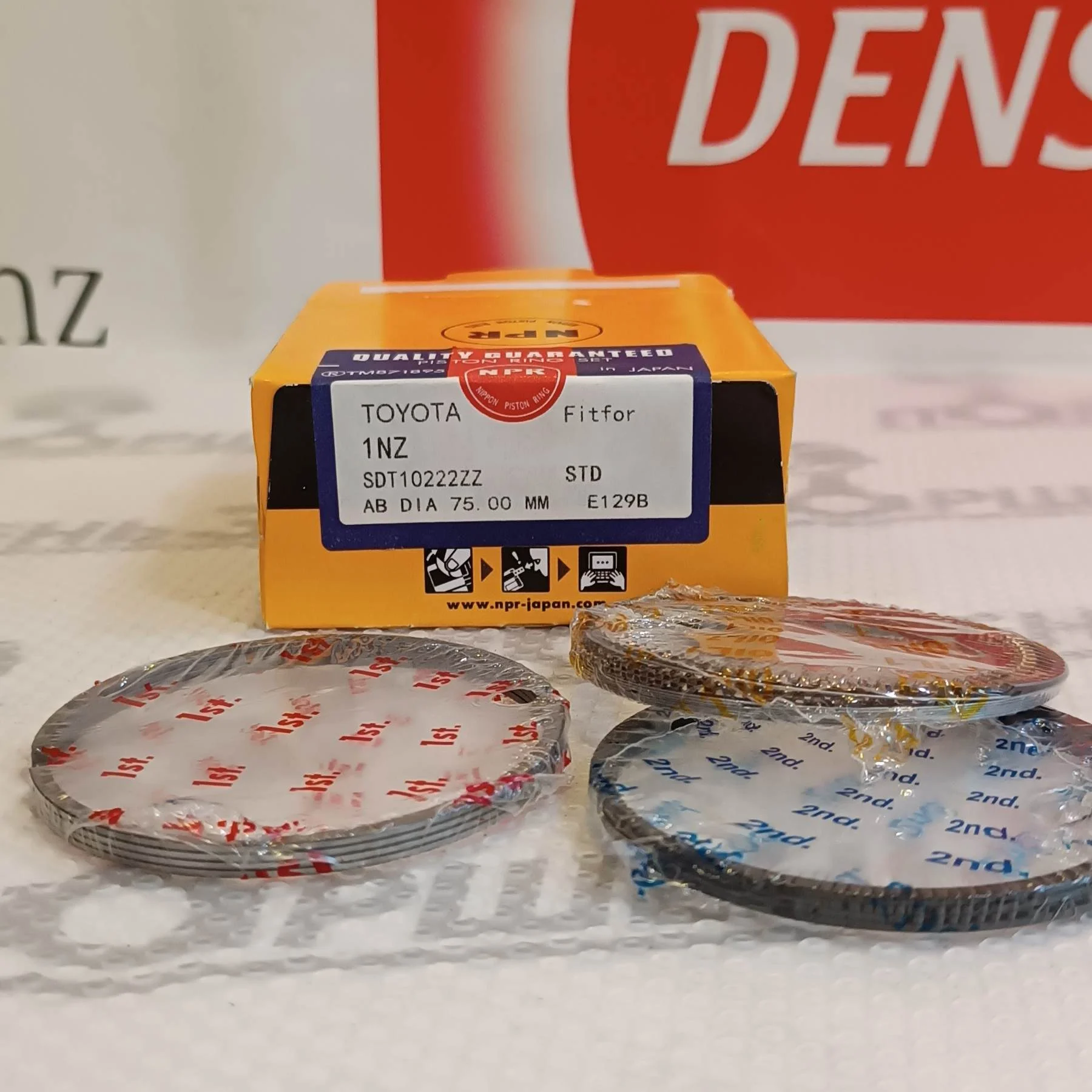 Поршневые кольца TOYOTA PRIUS 1NZFXE NHW20 NPR SDT10222ZZSTD