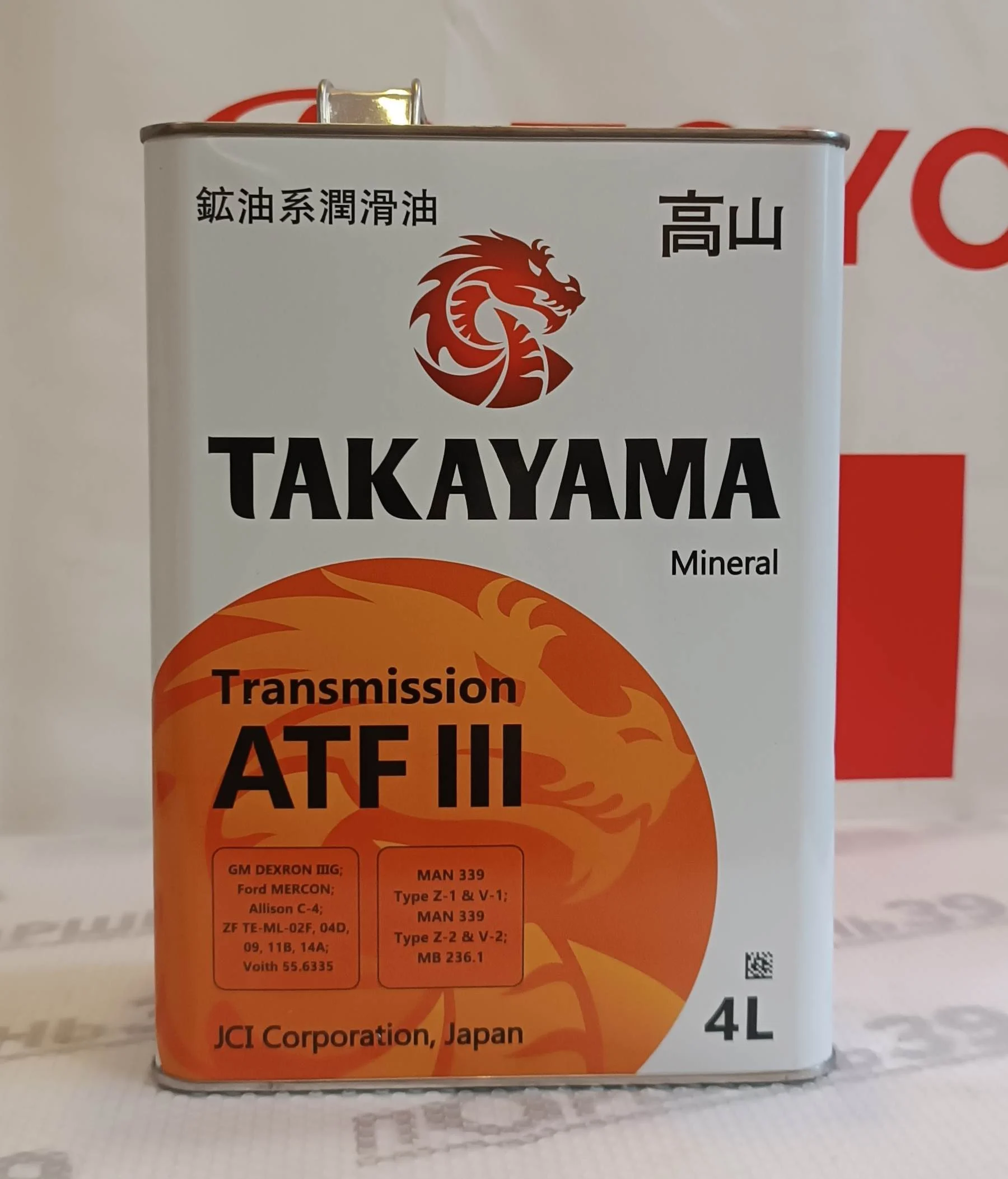 Трансмиссионное масла для АКПП ATF 3 полусинтетика Takayama на минеральной основе